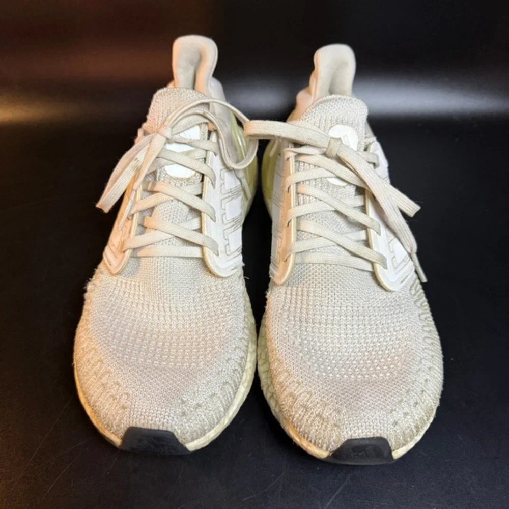 Adidas Ultraboost 20 EG0713 White Primeknit Running Shoes Womens 7.5‎
